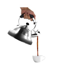 MegaChef 2.7 Liter Stovetop Whistling Kettle in Brushed Silver