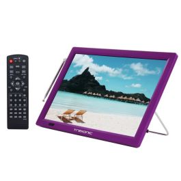 Rerurbished Trexonic Portable Rechargeable 14 Inch LED TV with HDMI, SD/MMC, USB, VGA, AV In/Out and Built-in Digital Tuner, Rerurbished